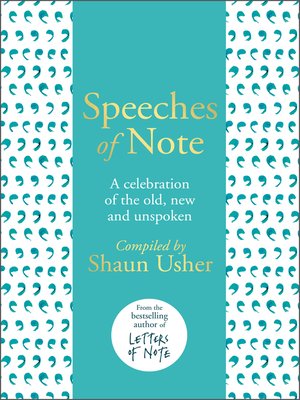 cover image of Speeches of Note
